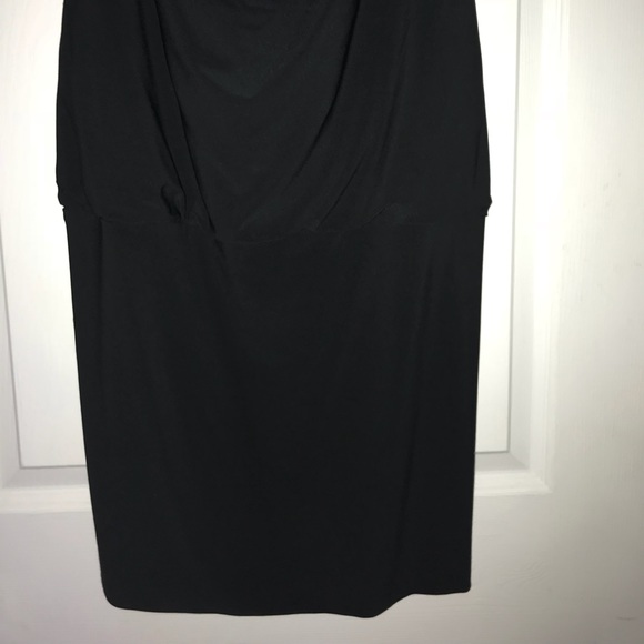 Black mini dress with gold metallic straps - Picture 4 of 8